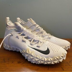 Nike Alpha Huarache 6 Elite White Lacrosse Cleats 923426-107